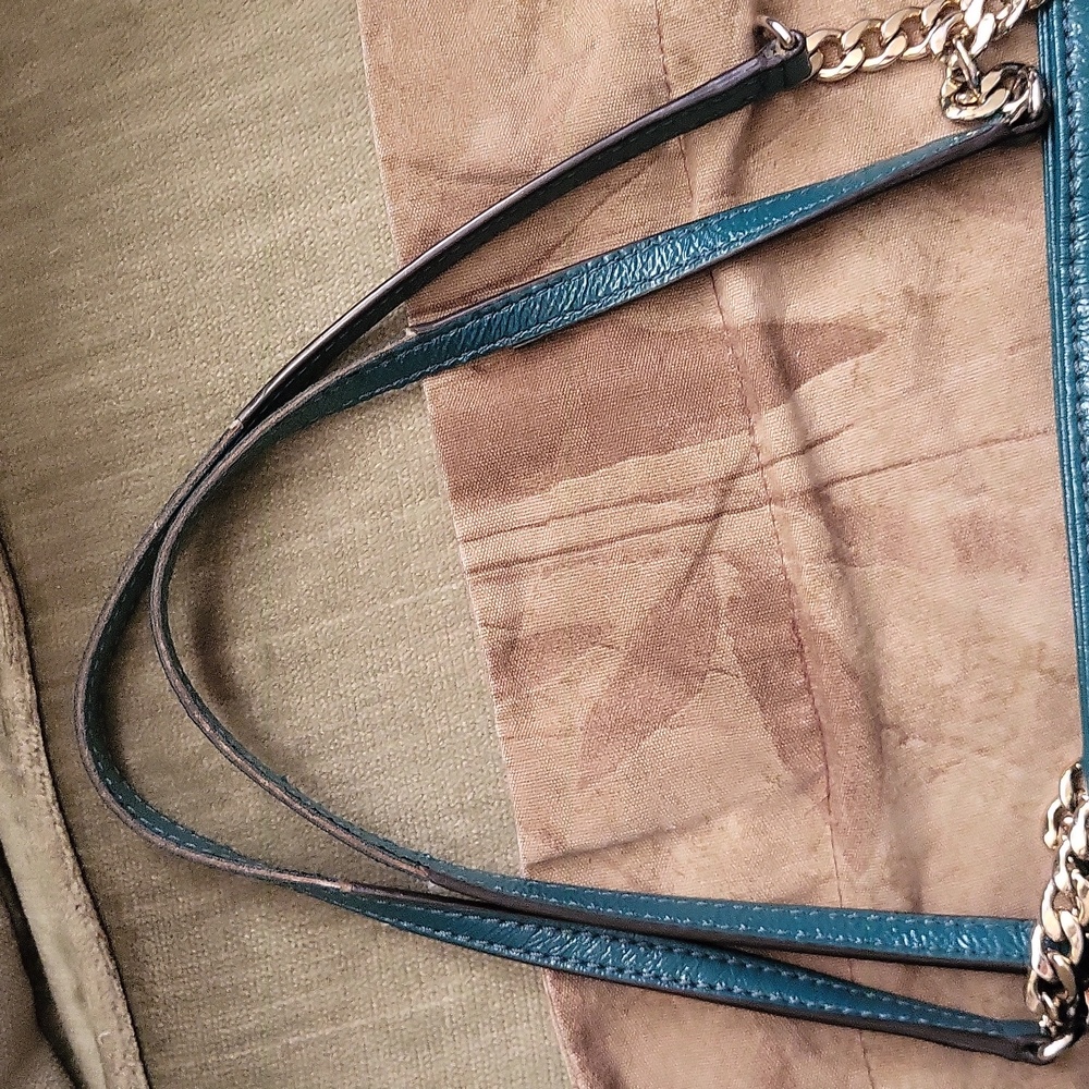 Michael Kors Leather Bag with Gold Accents - Picture 8 of 16